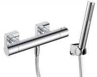 Quantock wall mounted thermostatic shower mixer - chrome (SH7093)