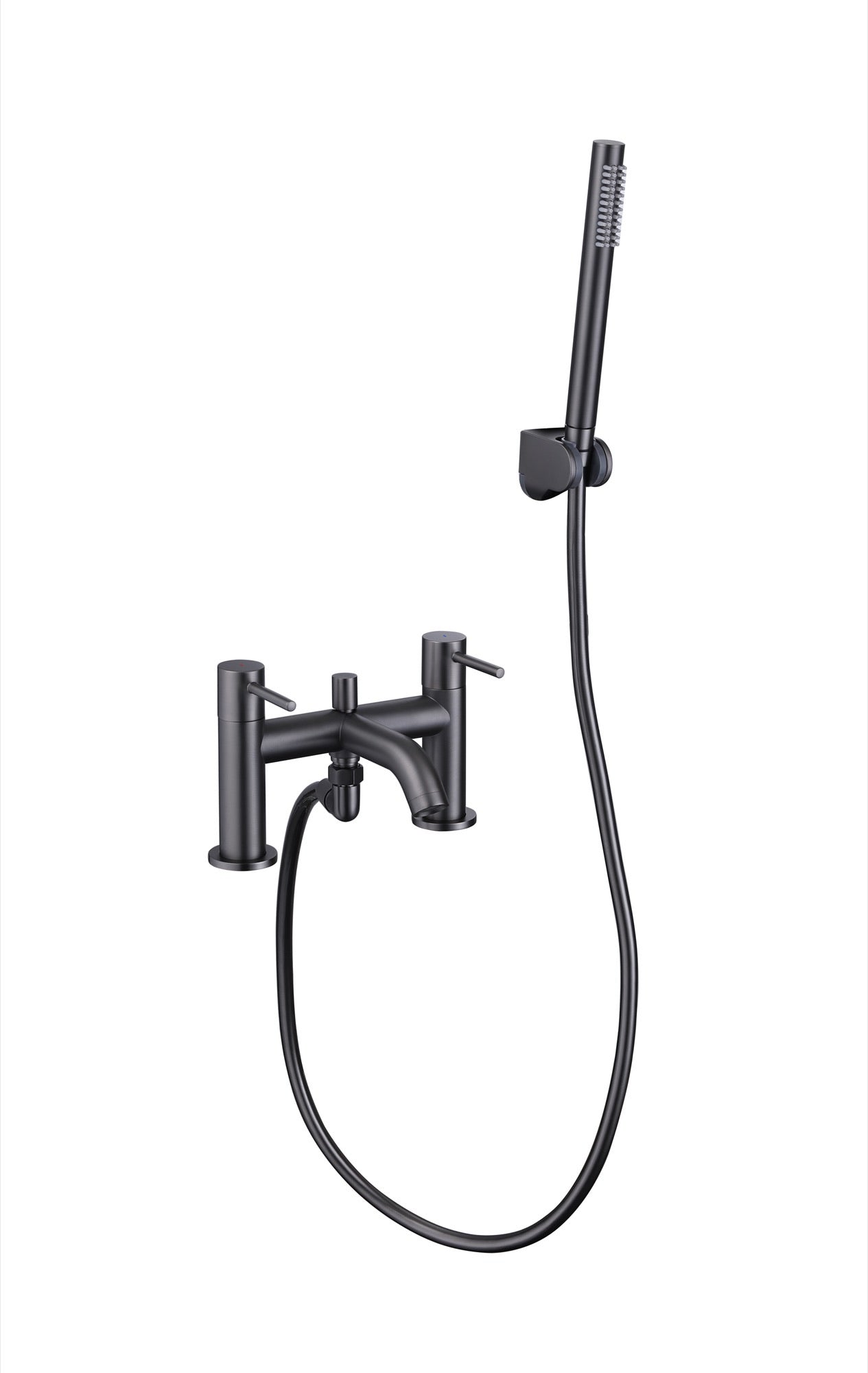 Cawood Deck mounted bath shower mixer - Gunmetal Grey (SH8002)