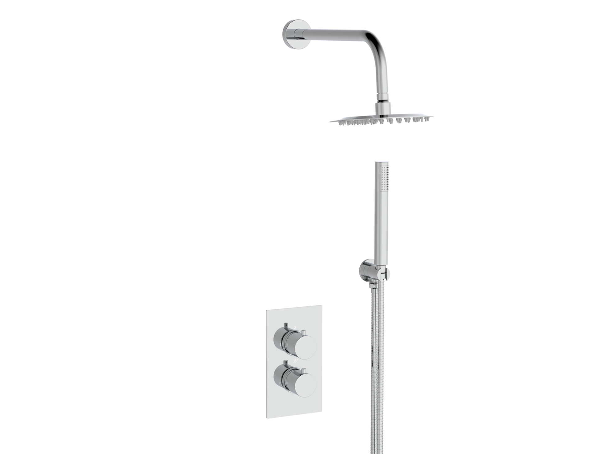 RD 2ways conceal shower with shower head and handset kits - Chrome (SH8011)