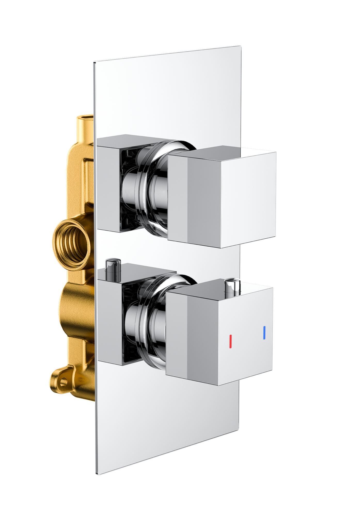 Brancaster Thermo Conc Shower Valve SQ 2 - Chrome (SH8069)