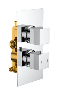 Brancaster Thermo Conc Shower Valve SQ 2 - Chrome (SH8069)