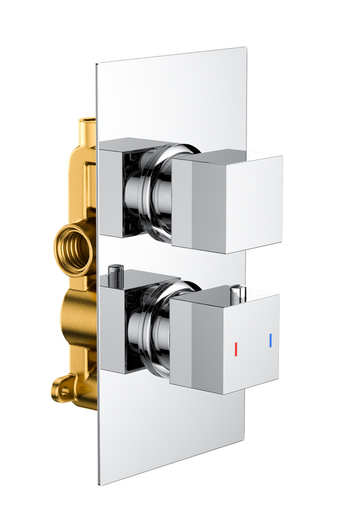 Brancaster Thermo Conc Shower Valve SQ 2 - Chrome (SH8069)
