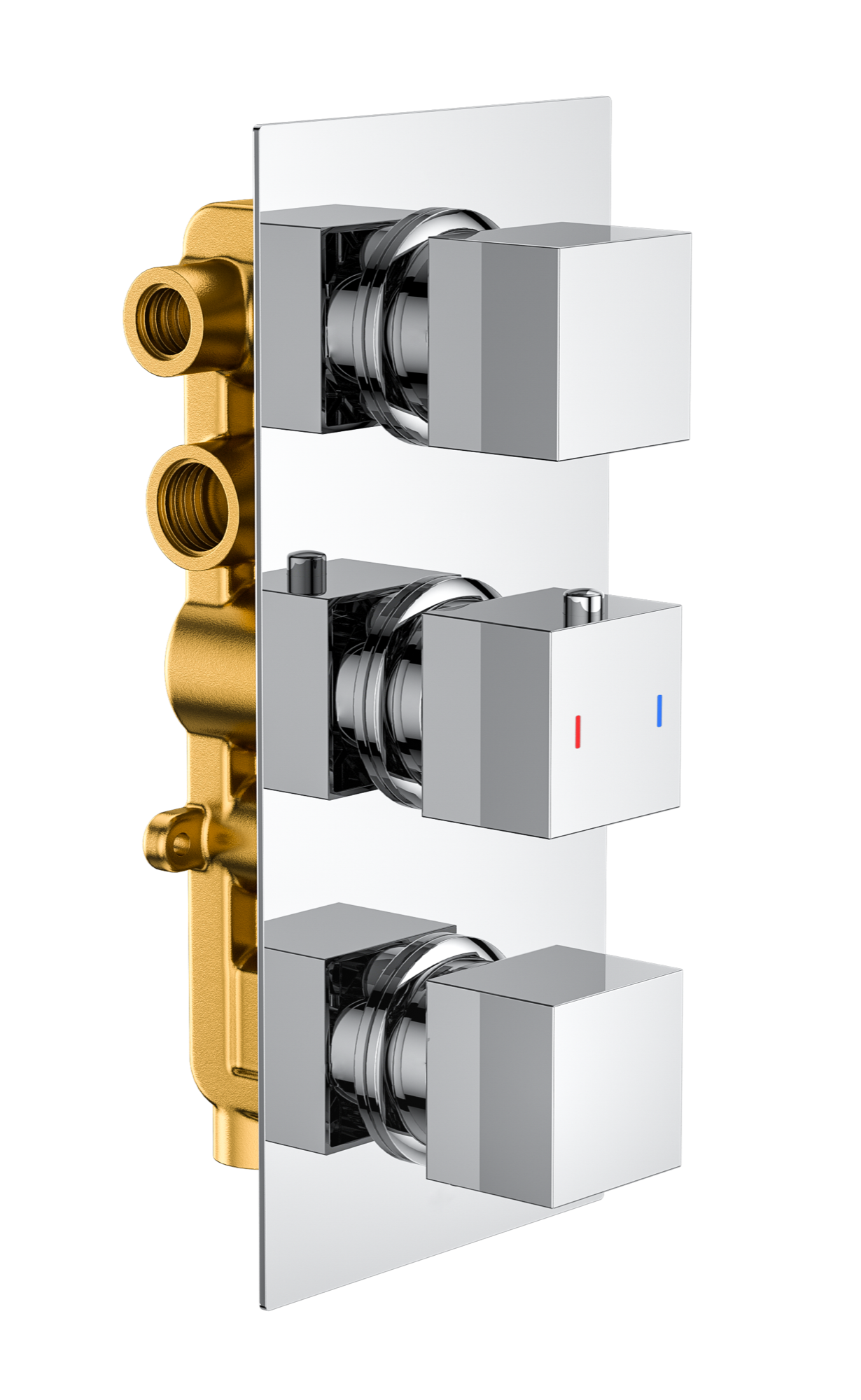 Brancaster Thermo Conc Shower Valve SQ 3 - Chrome (SH8091)