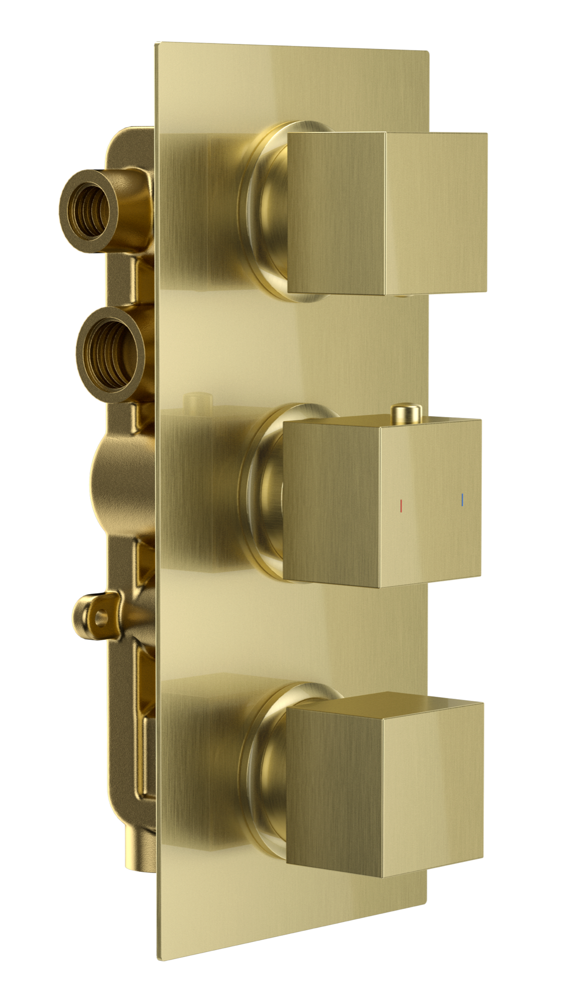 Brancaster Thermo Conc Shower Valve SQ 3 - Brushed Gold (SH8093)