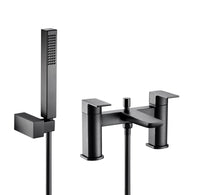Harwich Deck Mounted Bath Shower Mixer - Matt Black (SH8112)