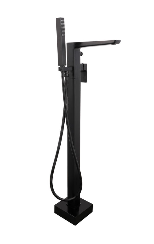 Harwich Freestanding Bath Shower Mixer (Inc. Shower Kit) - Matt Black (SH8118)