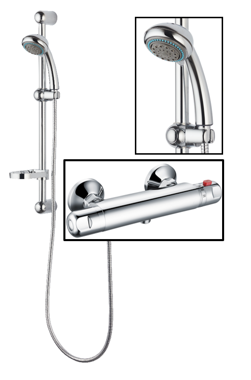 Malton Thermostatic Shower Mixer - Bronze (SH8137)