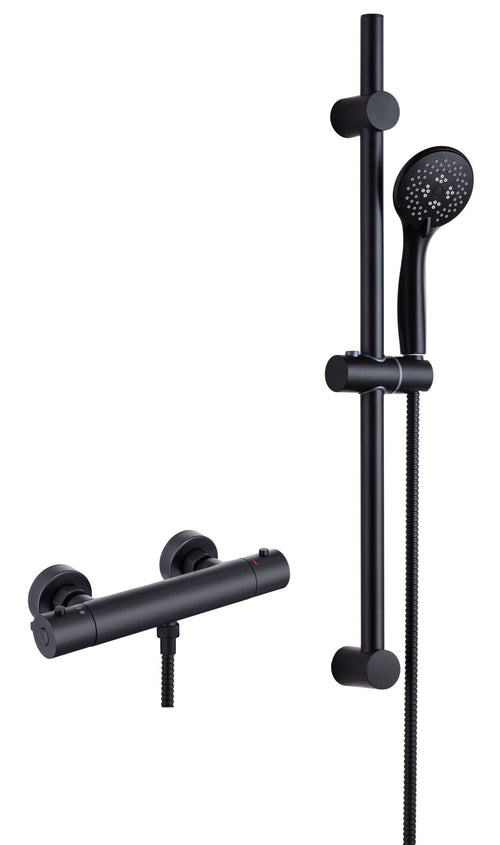 Malton Thermostatic Shower Mixer Valve - Matt Black (SH8139)