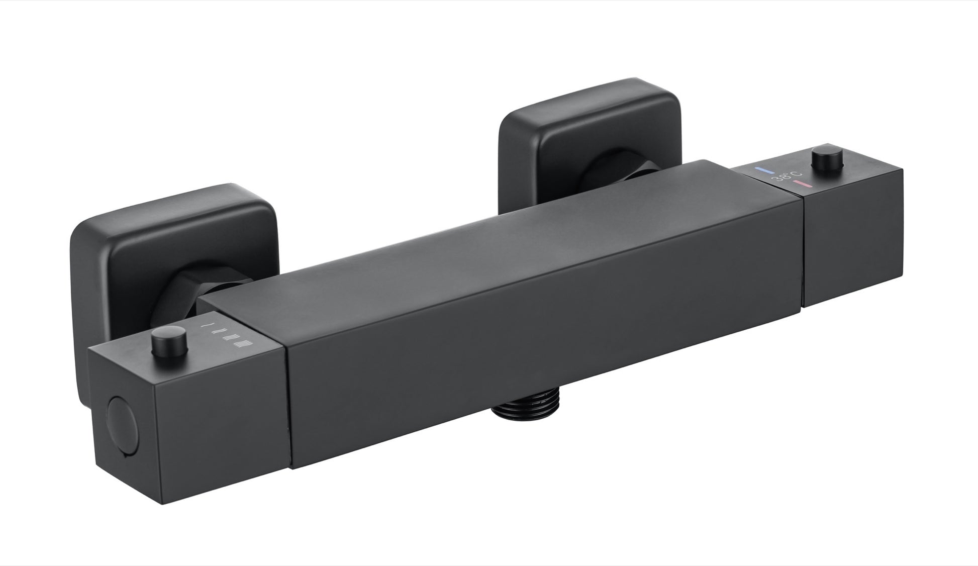 Malton Thermostatic Shower Mixer Valve - Matt Black (SH8145)