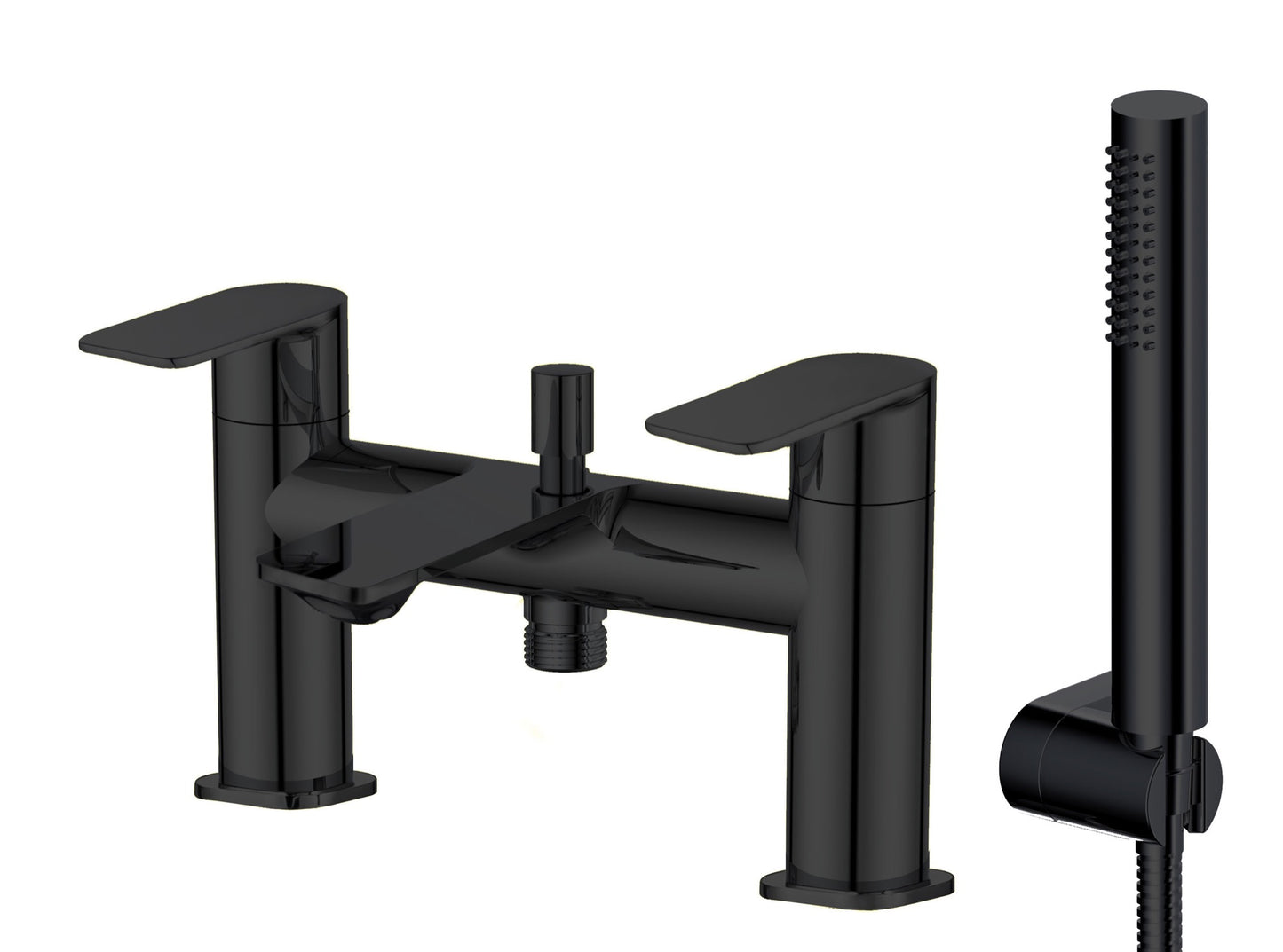 Ribston Deck mounted bath shower mixer - Matt Black (SH8166)