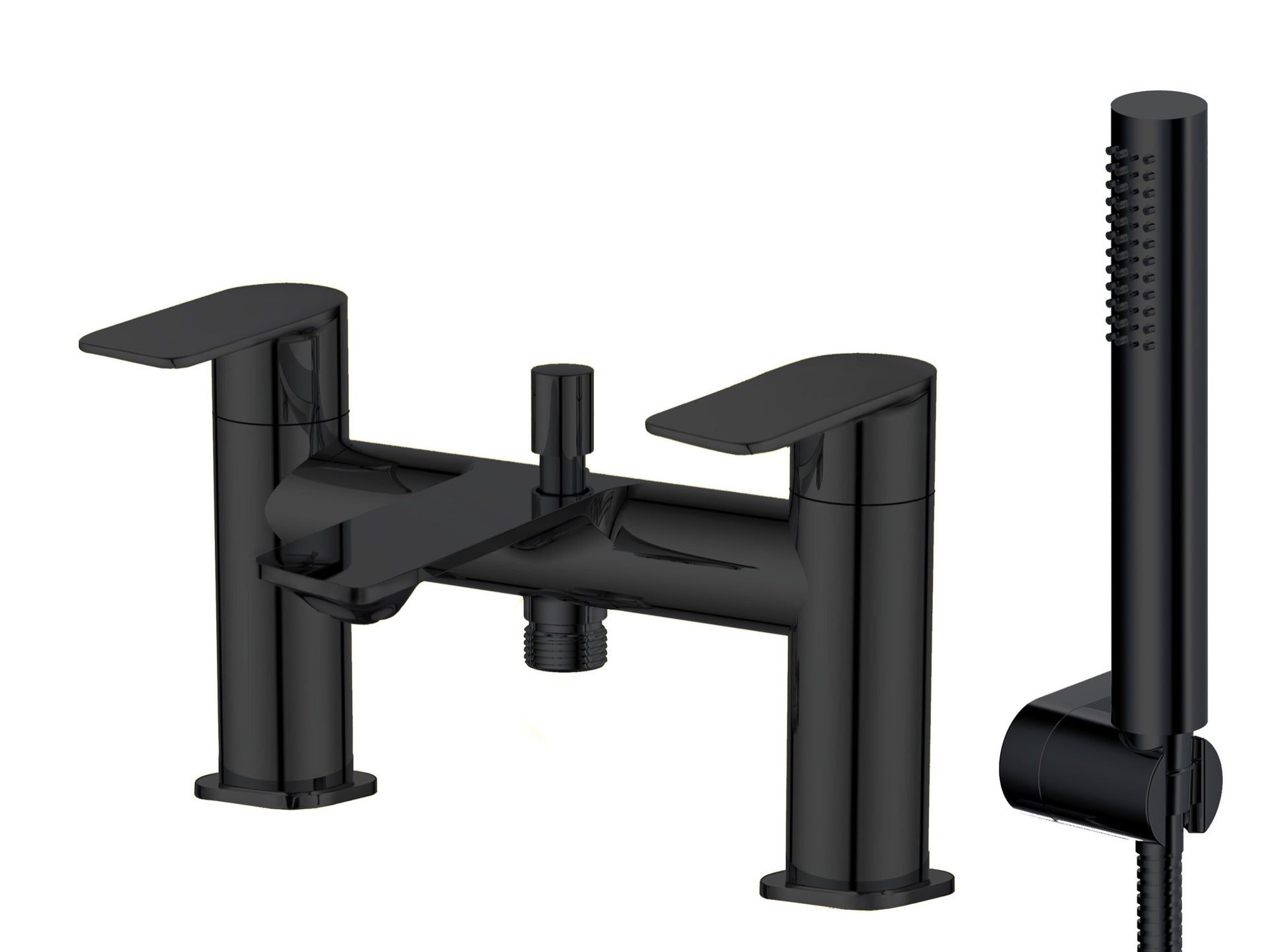 Ribston Deck mounted bath shower mixer - Matt Black (SH8166)