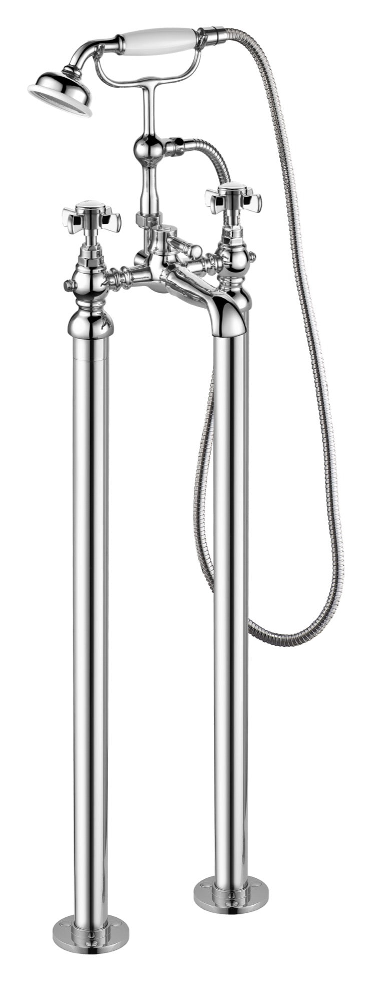 Wingfield Free-standing Bath Shower Mixer-data sheet 2020 - Chrome (SH8186)