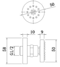 Round Body Jet - Chrome dimensions diagram
