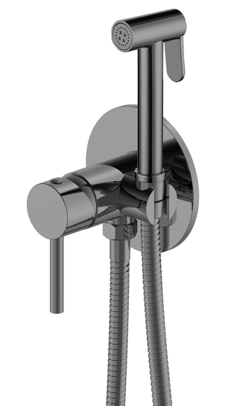 Gunmetal Gray Shattaf Douche Mixer Set - Gunmetal Grey (SH8200)