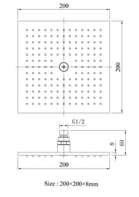 Chrome Plated brass Shower Head - Chrome (SH8325)
