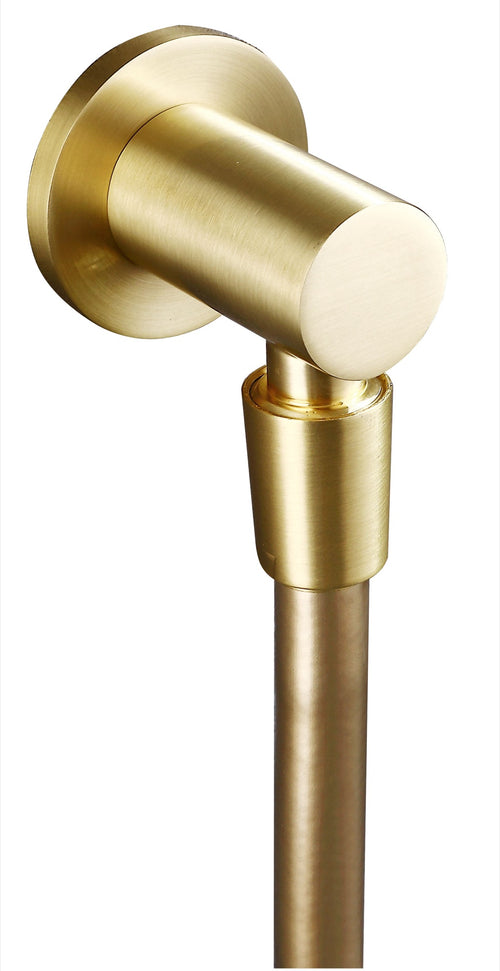 Round Wall Outlet Elbow - Brushed Brass (SH8373)