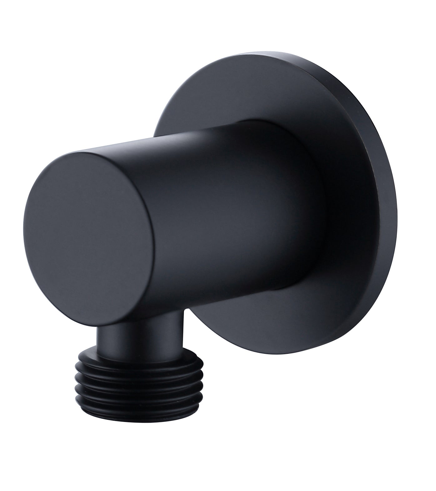 Round Wall Outlet Elbow - Matt Black (SH8377)