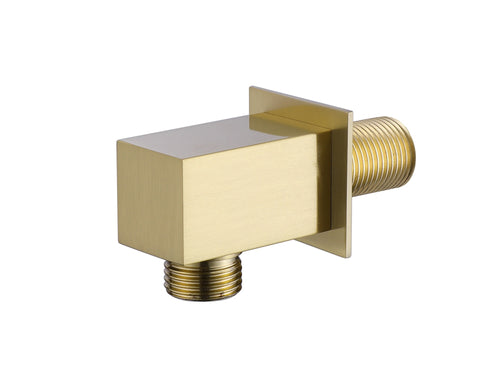 Brushed Brass Brass Wall Outlet Elbow - Brushed Brass (SH8379)