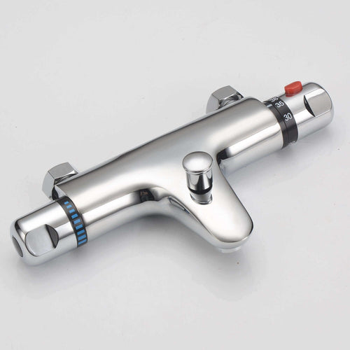 Buy Luna thermostatic bath shower mixer tap deck mount - chrome (no handset) online UK