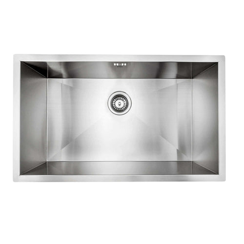 Buy Bali Brushed Stainless Steel Kitchen Sink Undermount Or Topmount With Overflow (760mm X 455mm, 1.0 Bowl) online UK