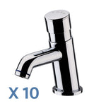 Buy Vision non concussive time adjustable basin single tap modern - chrome (hot & cold indicators) - 10 pack online UK