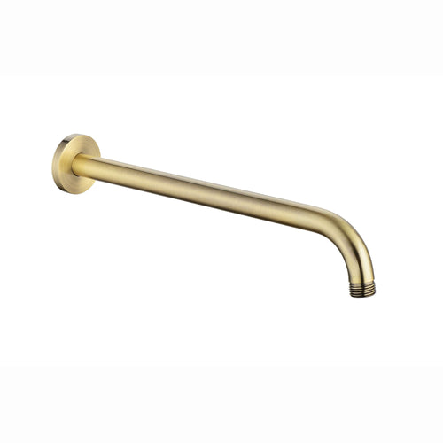 Buy Round wall mounted shower arm 320mm - antique brass online UK