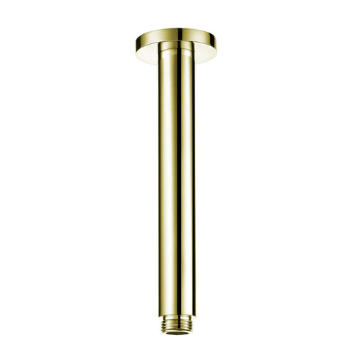 Buy Round ceiling mounted shower arm 180mm - gold online UK