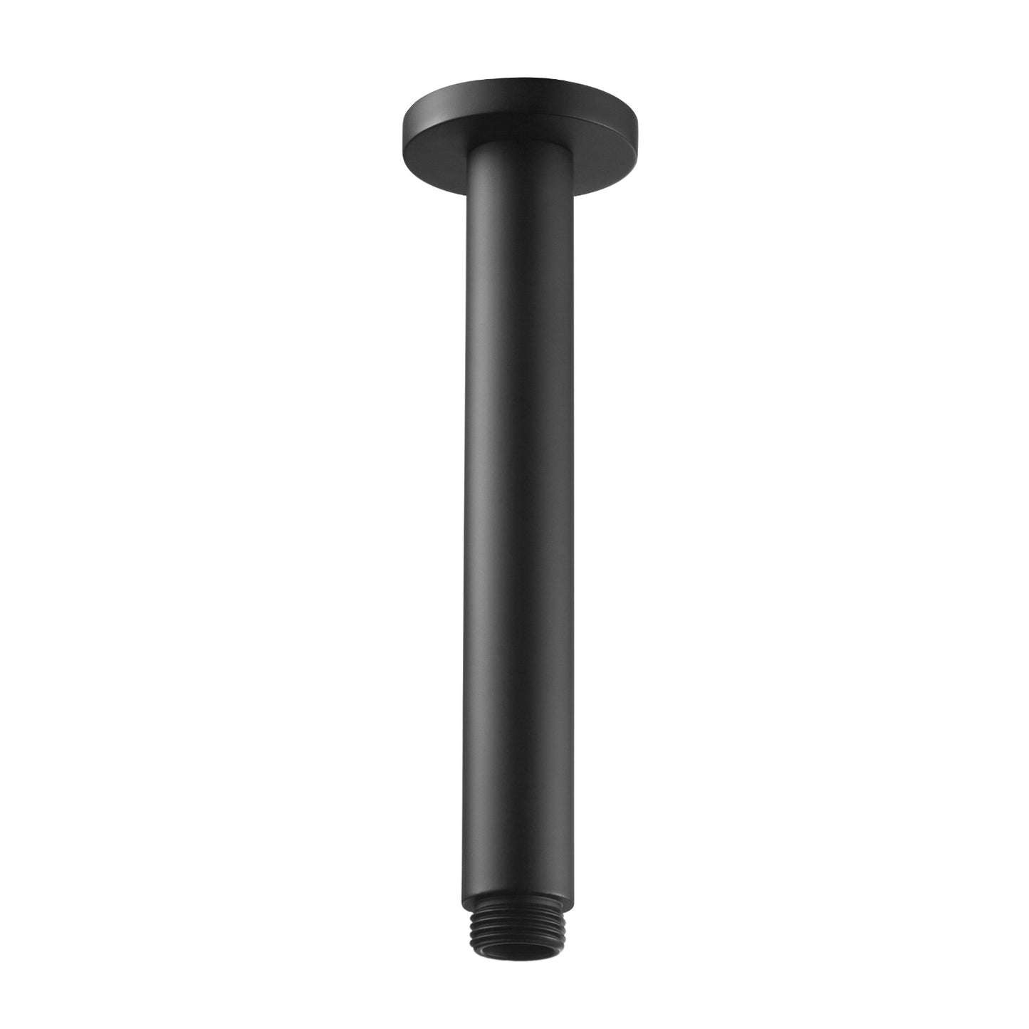 Round ceiling mounted shower arm 180mm - matte black - Showers
