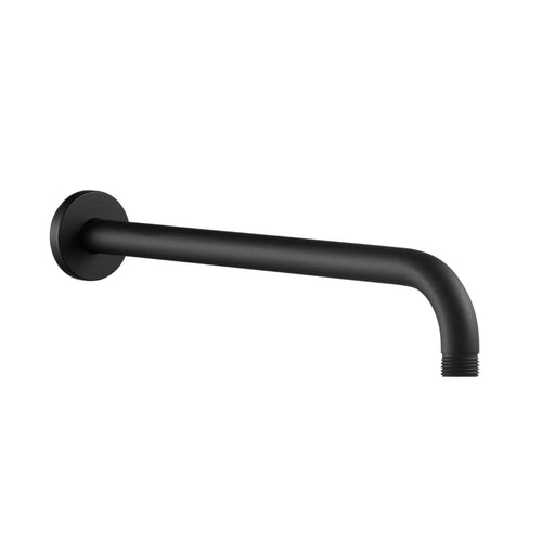 Buy Round wall mounted shower arm 320mm - matt black online UK