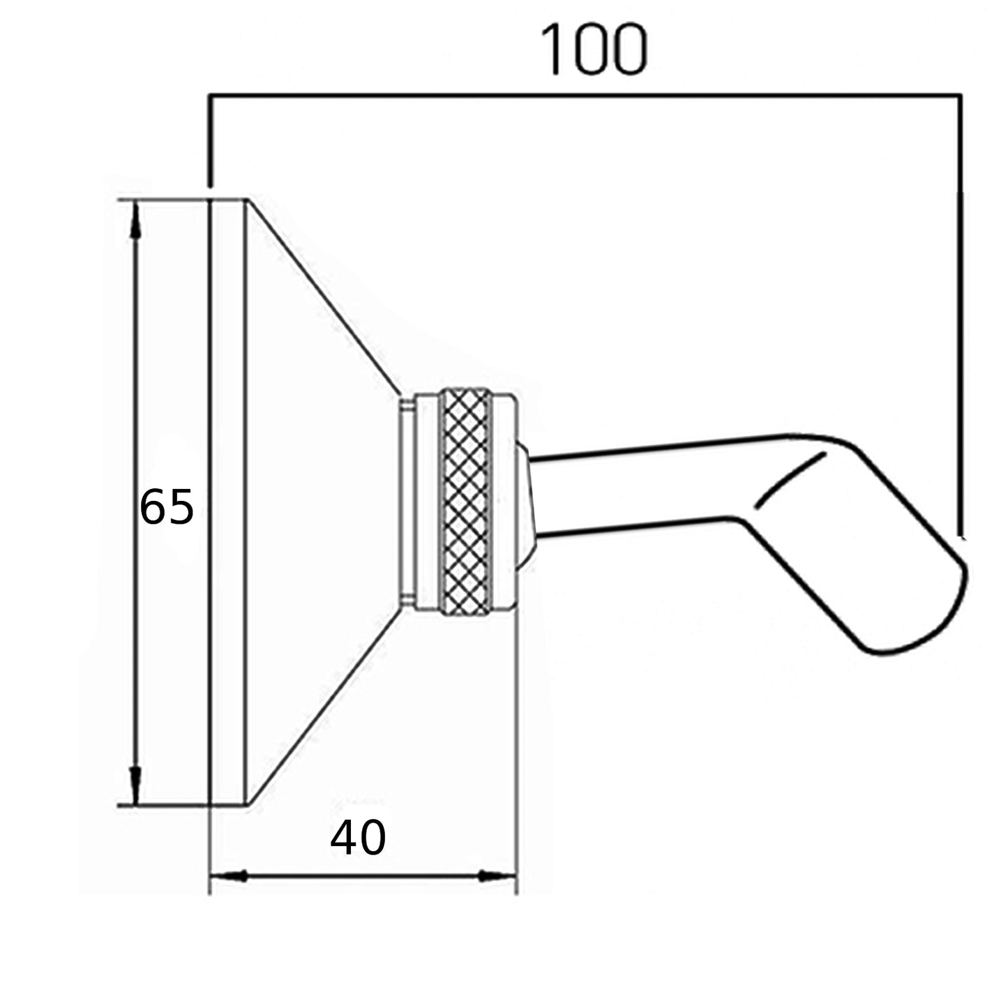 Traditional wall bracket for shower heads solid brass - chrome - Showers