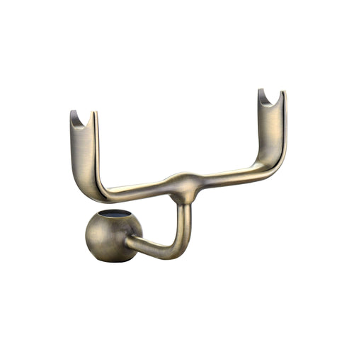 Buy Telephone style rigid riser bracket for shower heads solid brass - antique brass online UK