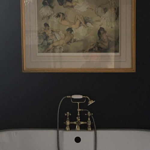 Buy Camberley bath shower mixer tap + basin mixer tap pack - antique brass online UK