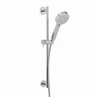 Dune modern thermostatic bath shower mixer tap deck mount with slider rail kit - chrome - Showers