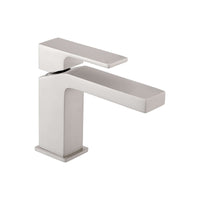 Athena contemporary square basin sink mixer tap + slotted waste - brushed nickel