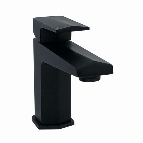 Buy Milly geo inspired hexagonal basin sink mixer tap + bath shower mixer tap pack - matt black online UK