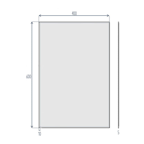 Buy Horizon Rectangular frameless mirror beveled edge (400 x 600mm) online UK