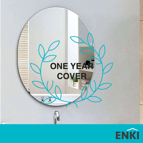Buy Horizon Oval frameless mirror polished edge (400 x 600mm) online UK