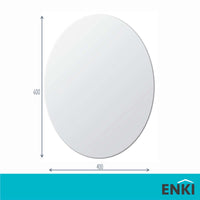 Horizon frameless mirror polished edge 400 x 600mm - oval - Accessories
