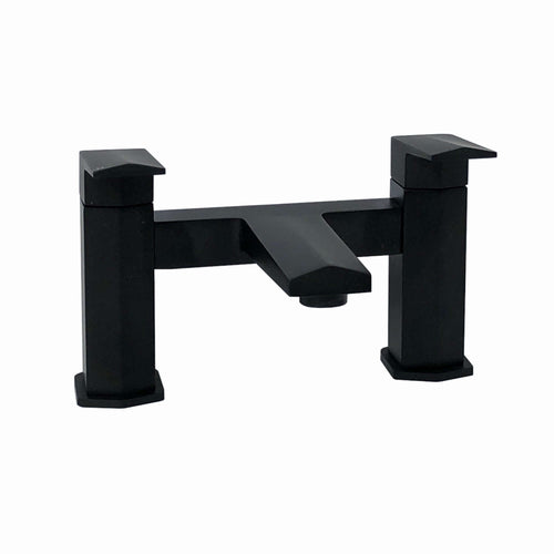 Buy Milly geo inspired hexagonal bath mixer tap filler - matt black online UK