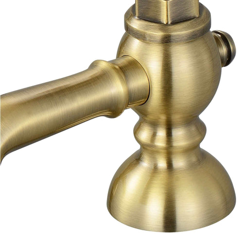 Buy Camberley twin hot & cold basin crosshead pillar taps - antique brass online UK