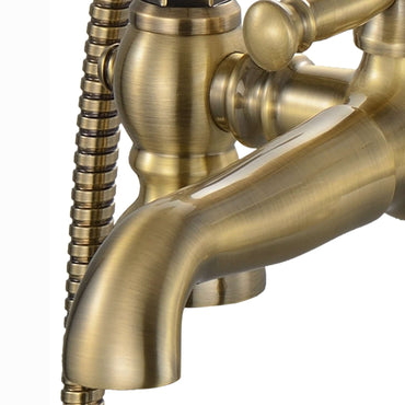 Camberley traditional bath shower mixer tap crosshead - antique bronze - Taps
