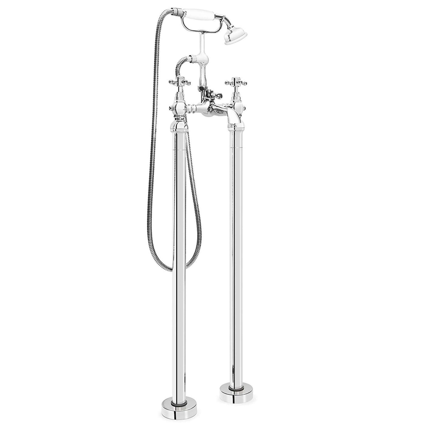 Camberley traditional freestanding bath shower mixer - chrome