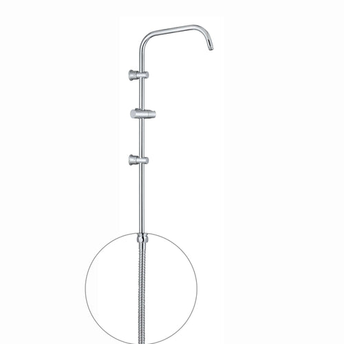 Buy Shower hose nut to nut 800mm stainless steel for G16 - chrome online UK