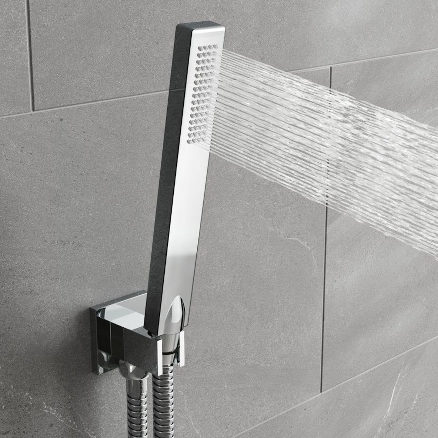 Square pencil design hand shower modern - chrome