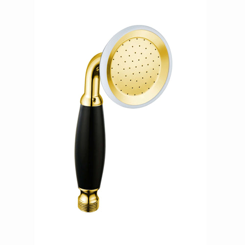 Buy Traditional hand shower ceramic brass - gold & black online UK