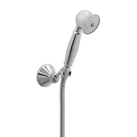 Traditional Brass Hand Shower Kit Incl. Hose and Adjustable Shower Head Holder - Chrome - Showers