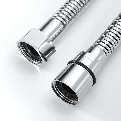 Buy Traditional Handheld Shower Head and Hose Kit Brass with White Ceramic Details - Chrome online UK