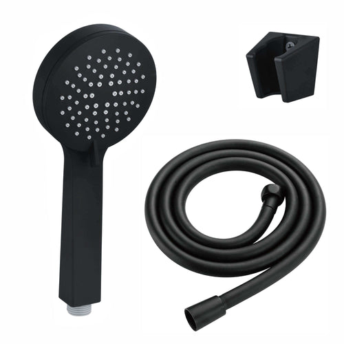 Buy Contemporary 3 Function Hand Shower Kit Incl. Hose And Wall Bracket - Black online UK