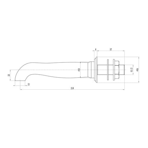 Buy Traditional bath or basin spout wall mounted - gold online UK