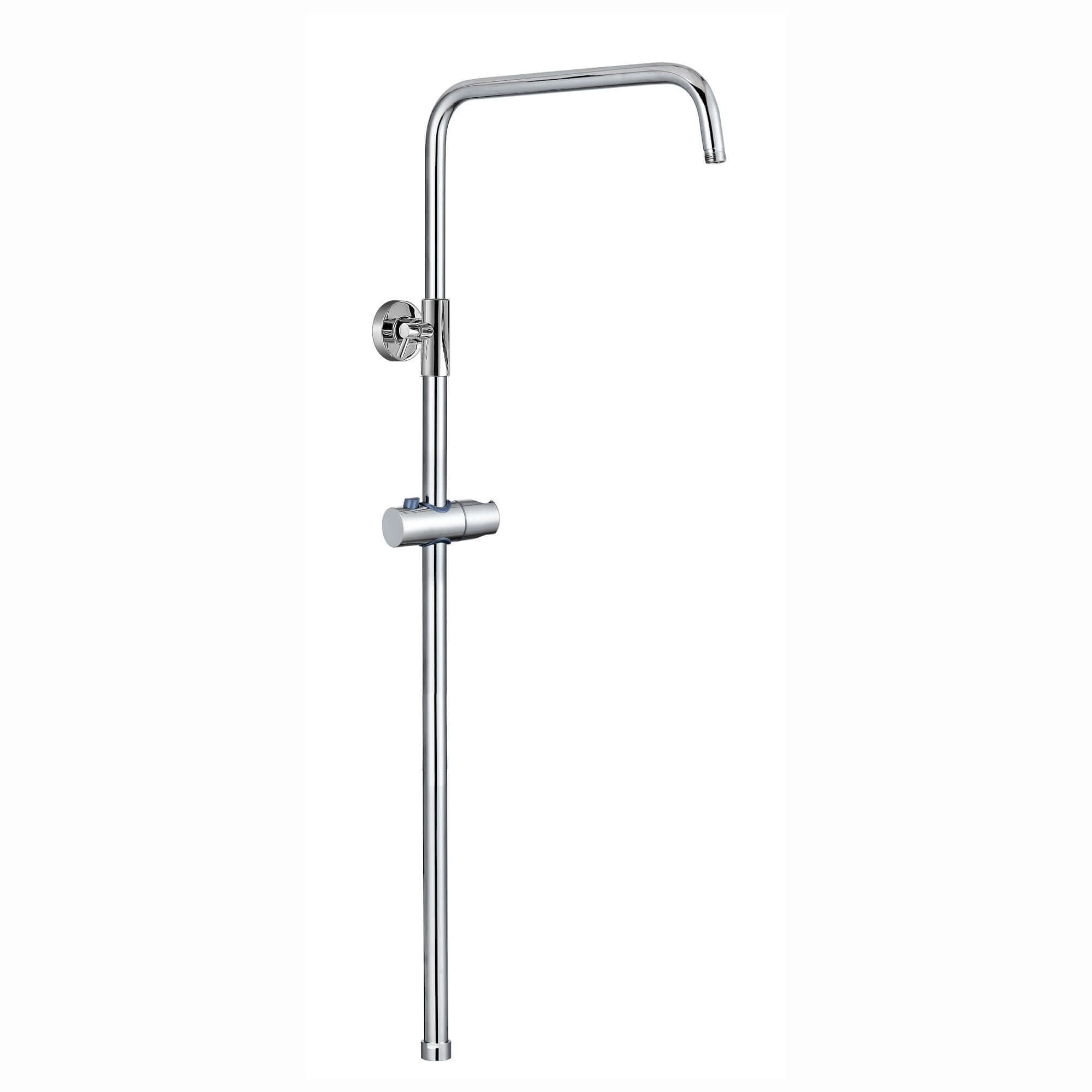Short Shower Riser Dune shower adjustable rigid riser rail angled stainless steel - chrome ...